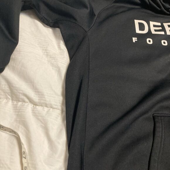 Depauw Football Hoodie Men 2XL Black Nike Sweatshirt Drawstring - Picture 9 of 11